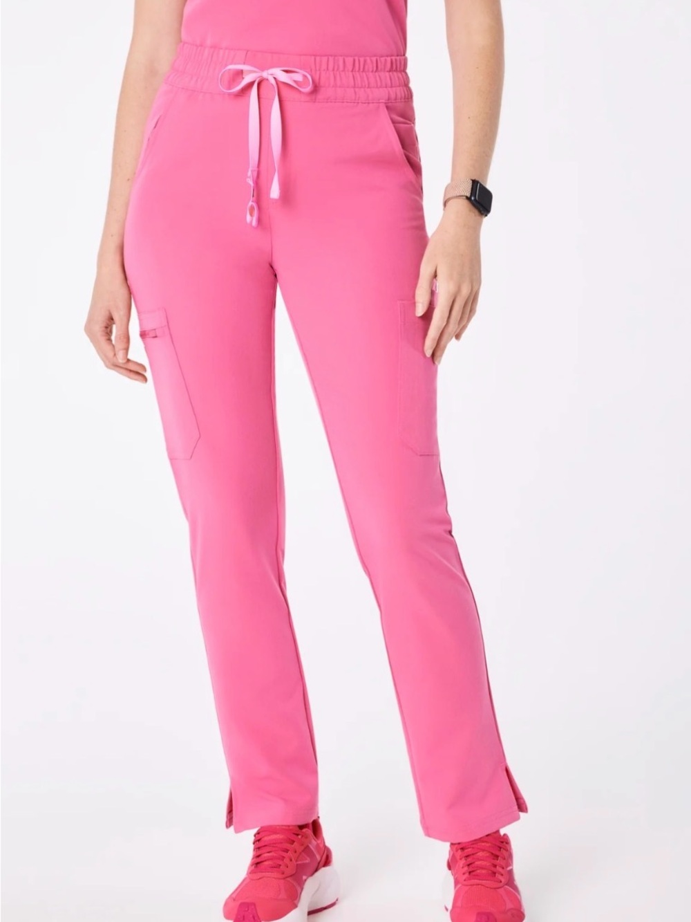 Women’s Figs Dowa High Waisted MEDIUM TALL Pants F’ing Pink